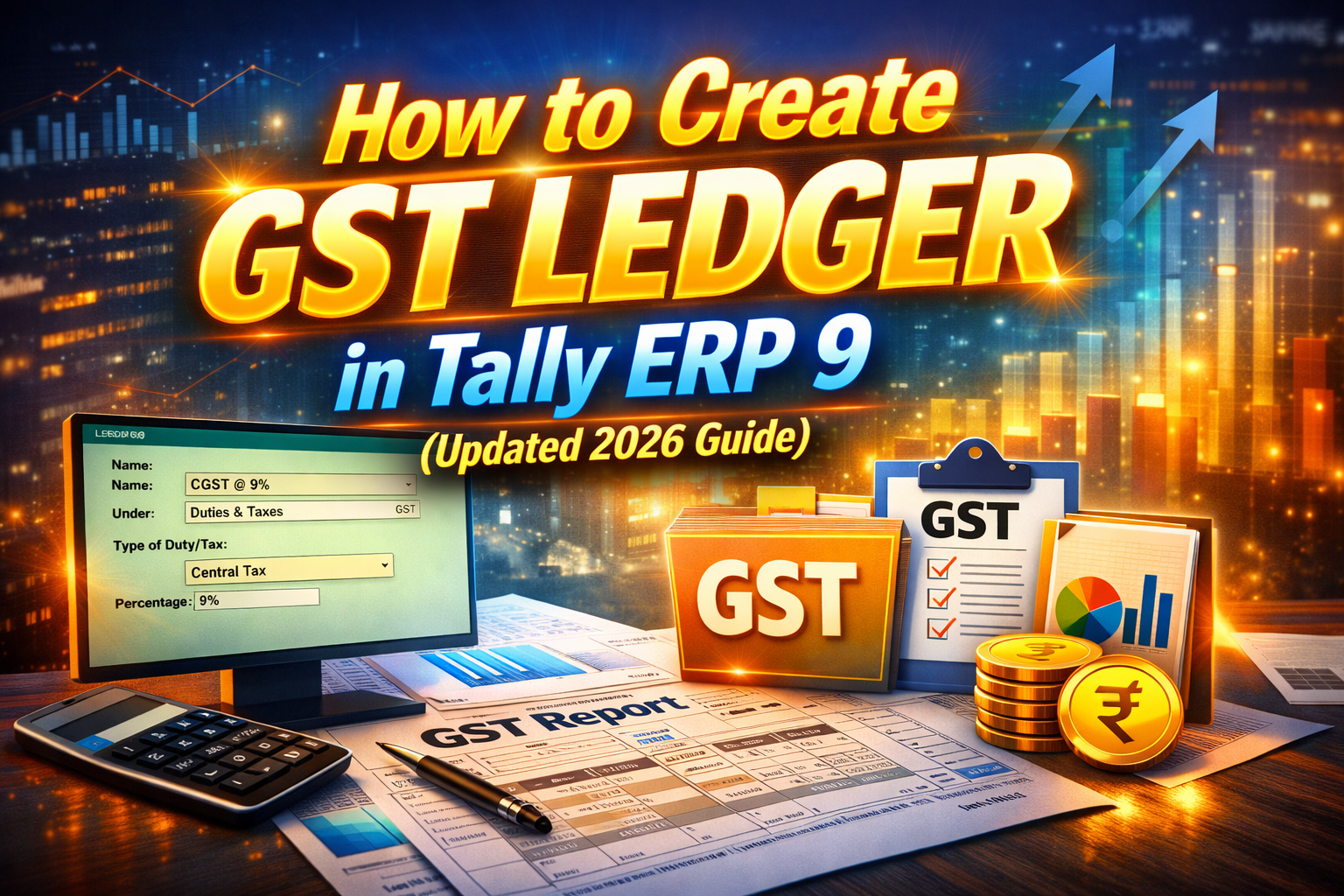  Create GST Ledger in Tally ERP 9 
