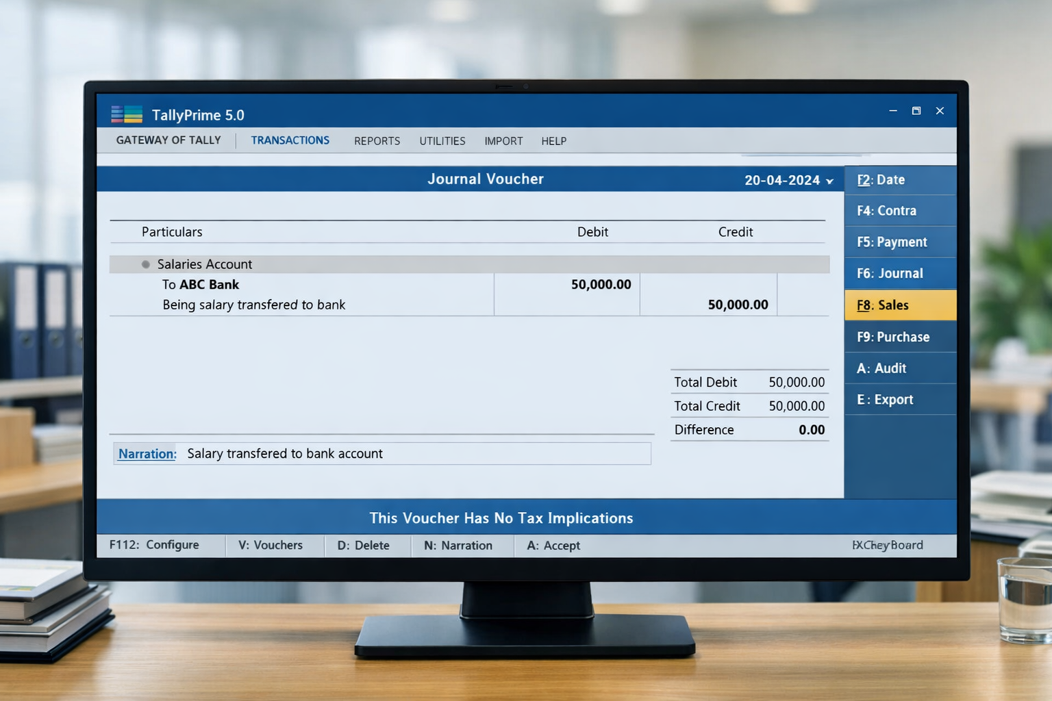 This Voucher Has No Tax Implications