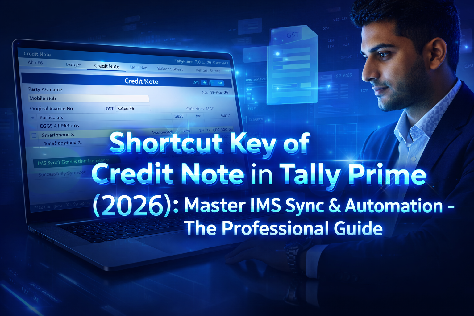 Master the Shortcut Key of Credit Note in Tally Prime (2026) with IMS Sync Automation and Professional Accounting Guide.