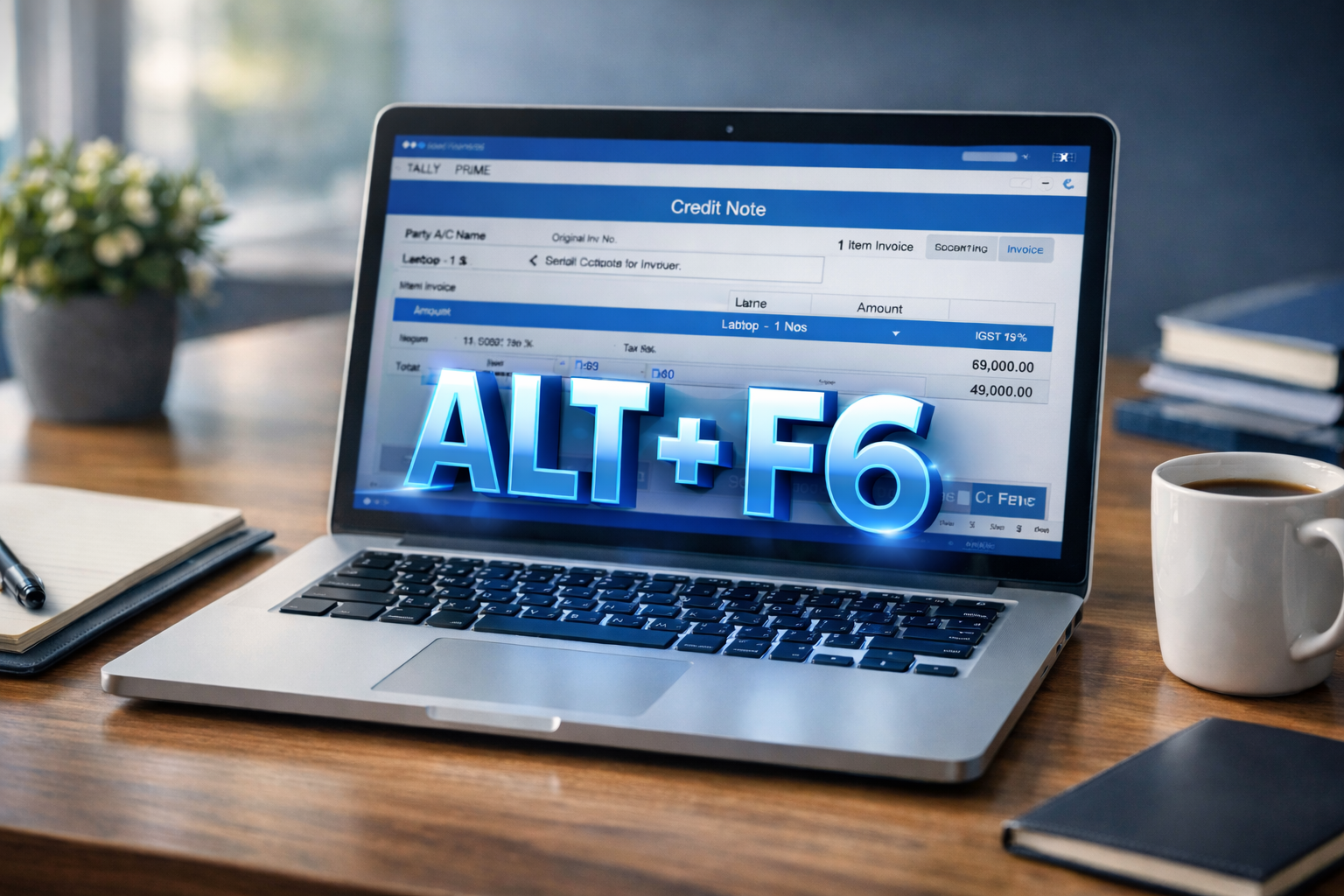 Tally Prime Sales Return Shortcut Key Alt+F6 Credit Note Guide 2026.