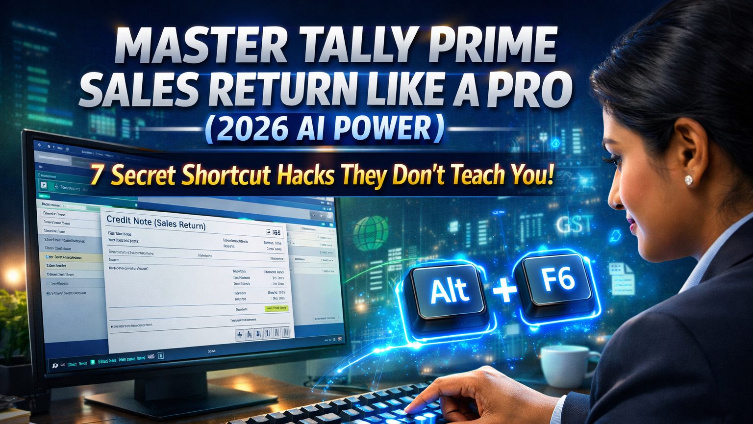 Tally Prime Sales Return Shortcut Key