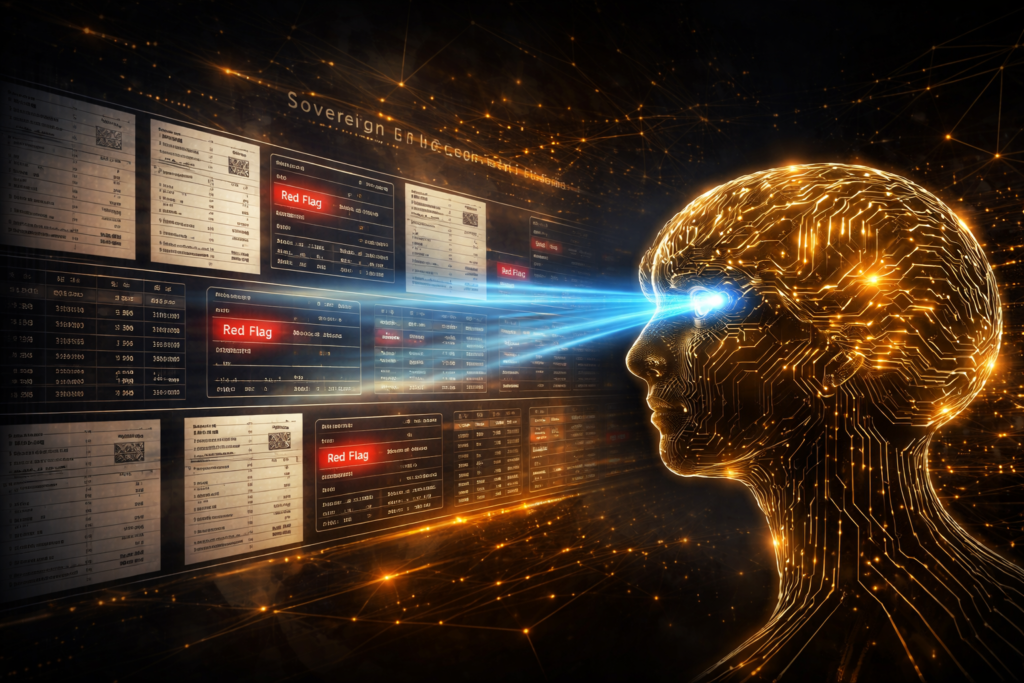 AI brain scanning GST data for circular trading, HSN price benchmarking, and predictive forecasting errors.