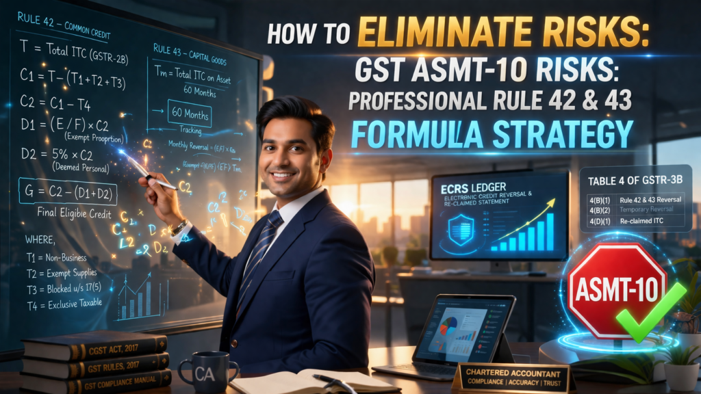 How to Eliminate GST ASMT-10 Risks: Professional Rule 42 & 43 Formula Strategy