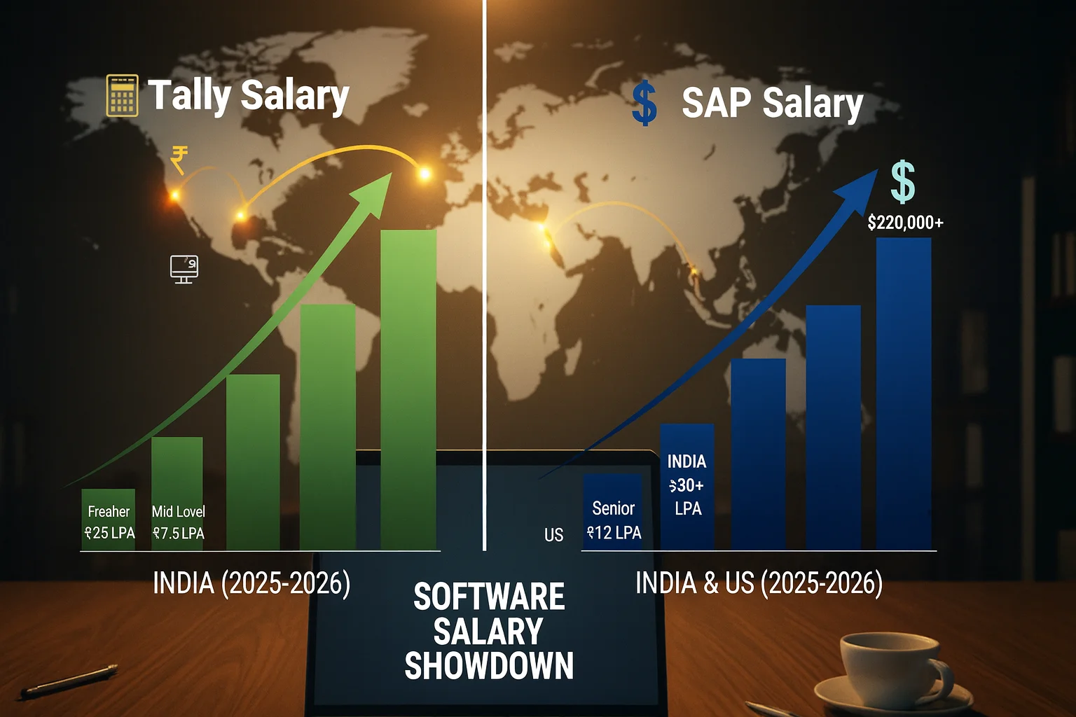 Cross-Country Pay Comparison: SAP vs Tally in India vs US You Need To Know a Full Guidance in 2025