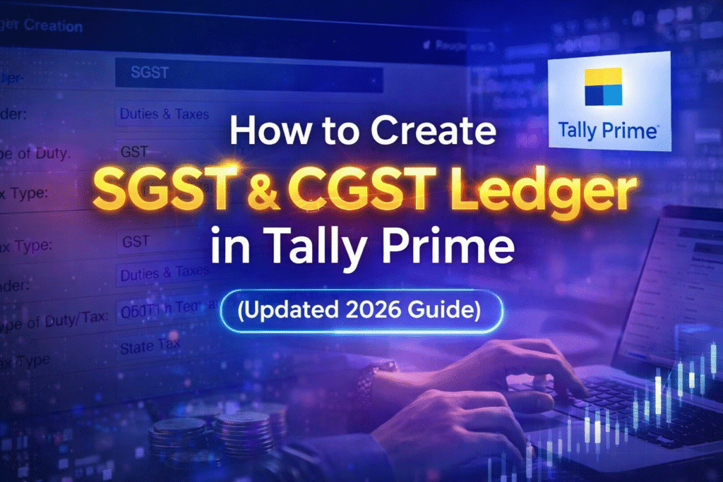 How to Create SGST & CGST Ledger in Tally Prime (Updated 2026 Guide)