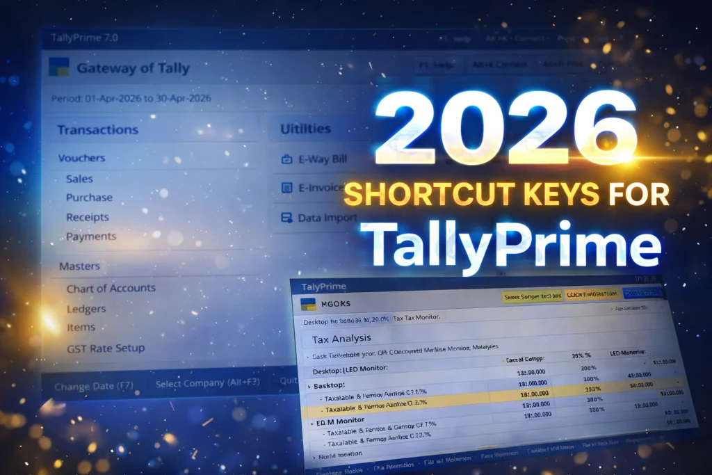 Master Tax Analysis in TallyPrime: Essential Shortcut Keys for 2026